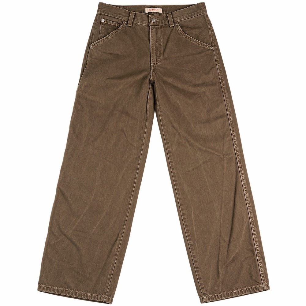 Levis Dad Utility Carpenter Jean Women Sz 26x30 Brown Denim Premium Big E